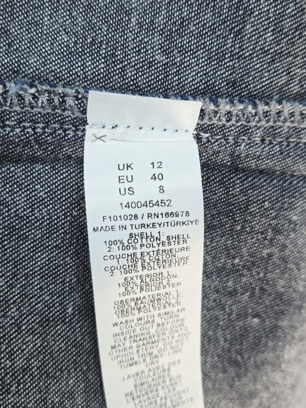 TOPSHOP x ASOS Dark Wash Sheer Organza Pleated Denim Vest & Mini Skirt Set L - Picture 16 of 16